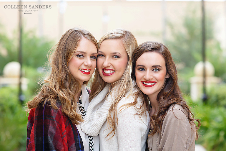 Fall photos with Class of 2016 Senior models - featuring red lips, plaid, sweaters, boots with senior photographer Colleen Sanders Photography in El Dorado Hills, California.