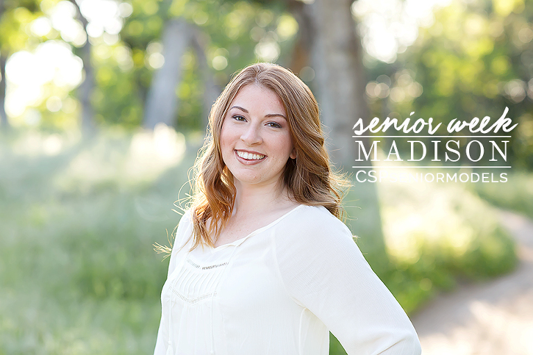 Oak Ridge senior in the class of 2017, wearing a white top and jeans, floral crown in El Dorado Hills, features oak trees and grasses, by senior photographer Colleen Sanders.